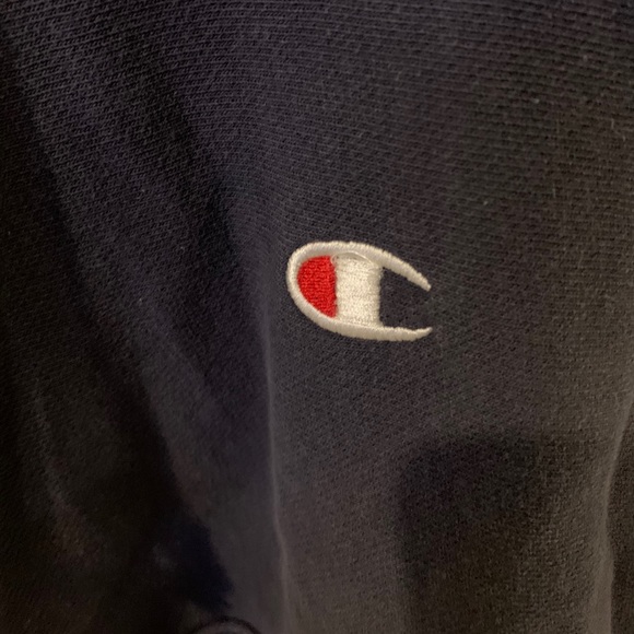 Navy Blue Champion Hoodie UNISEX - Picture 4 of 5